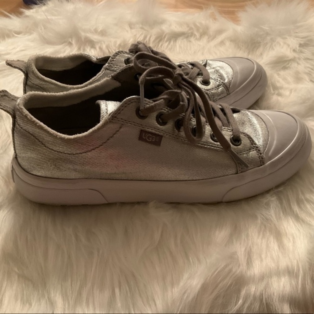 Silver UGG sneakers